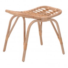 Σκαμπό Vrebor pakoworld rattan pe σε φυσική απόχρωση 53x41x46εκ