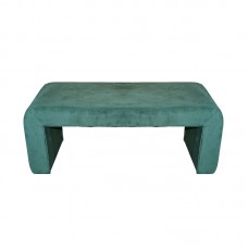 Σκαμπό Gagga Inart βελούδο ύφασμα σε πράσινη απόχρωση 110x40x45εκ
