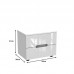 Κομοδίνο Afina pakoworld mdf-μελαμίνη σε λευκή glossy απόχρωση 50x35x41εκ