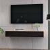 Κονσόλα με 2 συρτάρια Doha pakoworld mdf σε μαύρη με oak απόχρωση 120x41x20cm