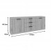 Μπουφές Doha pakoworld σε sonoma απόχρωση 210x45x80.5εκ