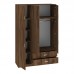Ντουλάπα τρίφυλλη με συρτάρια Royal pakoworld καρυδι-oak 150x58x230εκ Ντουλάπα τρίφυλλη με συρτάρια Royal pakoworld καρυδι-oak 150x58x230εκ