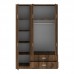 Ντουλάπα τρίφυλλη με συρτάρια Royal pakoworld καρυδι-oak 150x58x230εκ Ντουλάπα τρίφυλλη με συρτάρια Royal pakoworld καρυδι-oak 150x58x230εκ