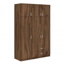 Ντουλάπα τρίφυλλη με συρτάρια Royal pakoworld καρυδι-oak 150x58x230εκ Ντουλάπα τρίφυλλη με συρτάρια Royal pakoworld καρυδι-oak 150x58x230εκ