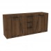 Μπουφές Doha pakoworld καρυδί με oak 180x45x80.5εκ