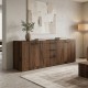 Μπουφές Doha pakoworld καρυδί με oak 180x45x80.5εκ