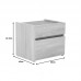 Κομοδίνο Comcie pakoworld σε φυσικό με γκρι απόχρωση 50x42x45.5εκ