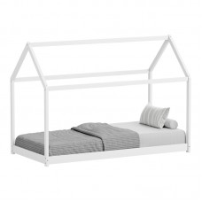 Παιδικό κρεβάτι Nino τ. Montessori pakoworld ξύλο πεύκου σε λευκή απόχρωση 90x190εκ