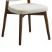 Καρέκλα Siena pakoworld rubberwood σε καρυδί-εκρού απόχρωση 48x50x81εκ