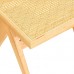 Καρέκλα Winslow pakoworld rubberwood-rattan σε φυσική απόχρωση 46x58x80εκ