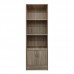Βιβλιοθήκη Tekaro I pakoworld σε sonoma απόχρωση 57x33x180εκ