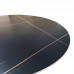 Τραπέζι Orbital pakoworld sintered stone μαύρη όψη μαρμάρου με μαύρα μεταλλικά πόδια Φ120x76εκ