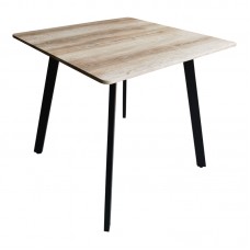 Τραπέζι Squaro pakoworld sonoma mdf με μαύρα μεταλλικά πόδια 80x80x75εκ Τραπέζι Squaro pakoworld sonoma mdf με μαύρα μεταλλικά πόδια 80x80x75εκ