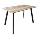 Τραπέζι Squaro pakoworld sonoma mdf με μαύρα μεταλλικά πόδια 120x70x75εκ Τραπέζι Squaro pakoworld sonoma mdf με μαύρα μεταλλικά πόδια 120x70x75εκ