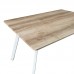 Τραπέζι Squaro pakoworld sonoma mdf με λευκά μεταλλικά πόδια 120x70x75εκ Τραπέζι Squaro pakoworld sonoma mdf με λευκά μεταλλικά πόδια 120x70x75εκ