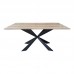 Τραπέζι Aragne pakoworld sonoma mdf με μαύρα μεταλλικά πόδια 160x90x75εκ