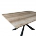 Τραπέζι Aragne pakoworld sonoma mdf με μαύρα μεταλλικά πόδια 160x90x75εκ
