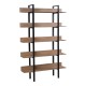 Βιβλιοθήκη Boderta pakoworld σε sonoma-μαύρη απόχρωση 120x30x190εκ Βιβλιοθήκη Boderta pakoworld σε sonoma-μαύρη απόχρωση 120x30x190εκ