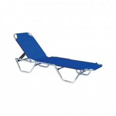 CRETA Ξαπλώστρα Αλουμινίου Textilene Μπλέ 1τμχ