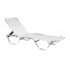 CRETA Ξαπλώστρα Αλουμινίου Textilene Άσπρο 1τμχ