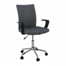 BF502 Office Armchair Chromed Base/Grey Fabric 1pcs