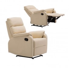 COMFORT Πολυθρόνα Relax Σαλονιού - Καθιστικού, PU Μπεζ 1τμχ