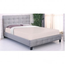 FIDEL Κρεβάτι Διπλό για Στρώμα 180x200cm, Ύφασμα Γκρι 1τμχ