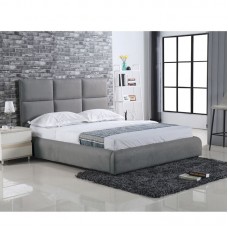 MAXIM Κρεβάτι Διπλό, για Στρώμα 160x200cm, Ύφασμα Γκρι 1τμχ