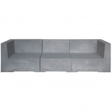 CONCRETE 3-Seat Sofa Cement Grey 1pcs