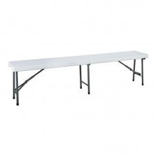 BLOW Folding-in-half Hdpe Folding Bench White 183x30x44cm 1pcs