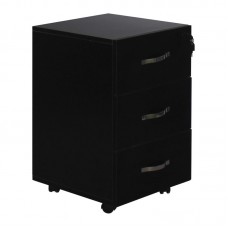 UNIT Mobile Pedestal 3-Drawers 38x42x63 Black 1pcs
