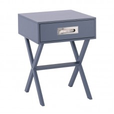 WICK Κομοδίνο Γκρι Λάκα MDF 1τμχ