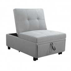 IMOLA Καρέκλα - Κρεβάτι Σαλονιού - Καθιστικού, Ύφασμα Ανοιχτό Γκρι 1τμχ