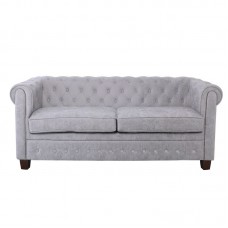 CHESTERFIELD-W  2-Seater Sofa Fabric Antique Grey 1pcs