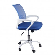 BF2101-SW (with relax) Office Chair White/Mesh Blue(2pcs/ctn) 2pcs