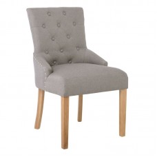 BOCCA Chair Natural / Brown Fabric 2pcs
