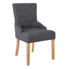 BOCCA Chair Natural / Dark Grey Fabric 2pcs