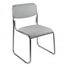 CAMPUS-W Chair/Chromed Frame/Grey Pu 1pcs