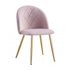 BELLA Chair Gold Chrome, Dirty Pink Velure 4pcs