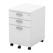 Mobile Pedestal 3-Drawers 40x48x62cm White 1pcs