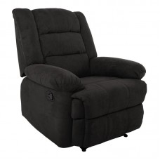 JULIA Πολυθρόνα Relax Σαλονιού - Καθιστικού, Ύφασμα Μαύρο 1τμχ