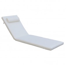 SUNLOUNGER Μαξιλάρι Ξαπλώστρας με Προσκέφαλο,  Ύφασμα Εκρού, Foam+Polyester Φερμουάρ-Velcro 1τμχ