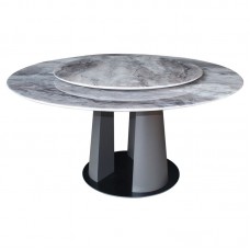 LAZY SUSAN Τραπέζι με κεντρική Περιστρεφόμενη επιφάνεια, Βάση Μέταλλο-Επιφάνεια Μάρμαρο 1τμχ