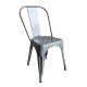 RELIX Καρέκλα Στοιβαζόμενη, Μέταλλο Βαφή Γκρι 1τμχ