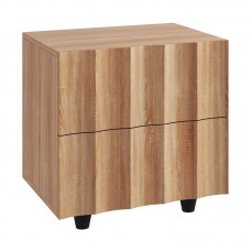 MOTION Κομοδίνο με 2 Συρτάρια, Απόχρωση Φυσικό 1τμχ