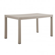 DALTON Τραπέζι Κήπου-Βεράντας Μέταλλο Βαφή Γκρι, PP-UV Γκρι 1τμχ