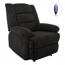 JULIA Massage Πολυθρόνα Relax Σαλονιού - Καθιστικού, Ύφασμα Μαύρο 1τμχ