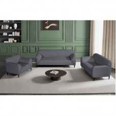 VICTORIA Set Σαλόνι-Καθιστικό Πολυθρόνα-2Θέσιος-3Θέσιος, Ύφασμα Σκούρο Γκρι 1τμχ