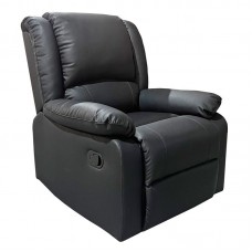 EVA Πολυθρόνα Relax Σαλονιού - Καθιστικού, PU Μαύρο 1τμχ