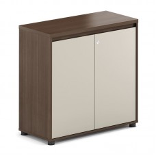 CONCEPT Ντουλάπι Γραφείου Χαμηλό Δίφυλλο, Απόχρωση Καρυδί - Μπεζ 1τμχ